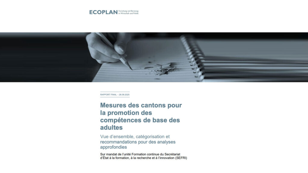 Il rapporto finale sulle misure adottate dai Cantoni per la promozione delle competenze di base